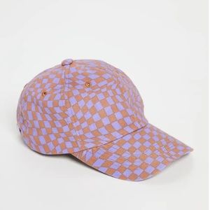 BAGGU lavender trippy checker baseball hat
